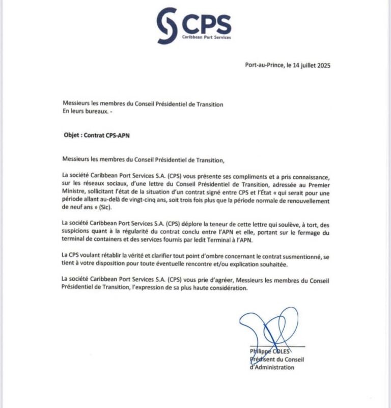 Le contrat CPS–APN au centre d’une controverse sur sa régularité