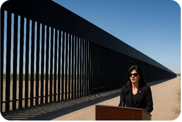 Un mur noir sous le soleil brûlant : la nouvelle arme de Trump contre l’immigration